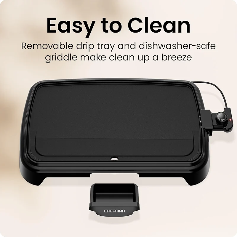 Chefman XL Electric Griddle with Removable Temperature Control — image 2