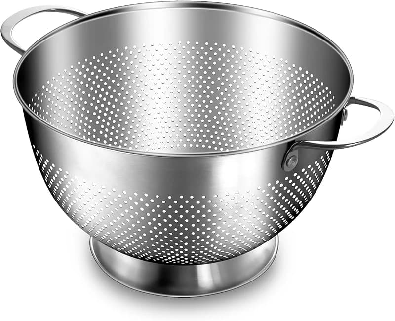 Stainless Steel Colander for Kitchen | 5 Quart Durable Rice and Pasta — image 1