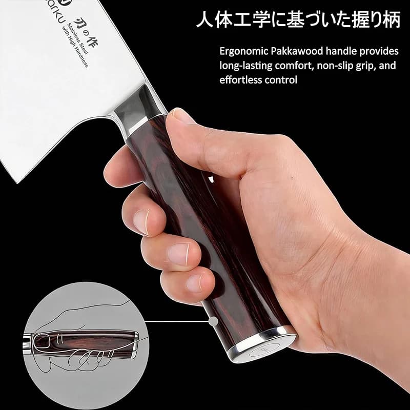 imarku Cleaver Knife 7 Inch Meat Cleaver — image 6