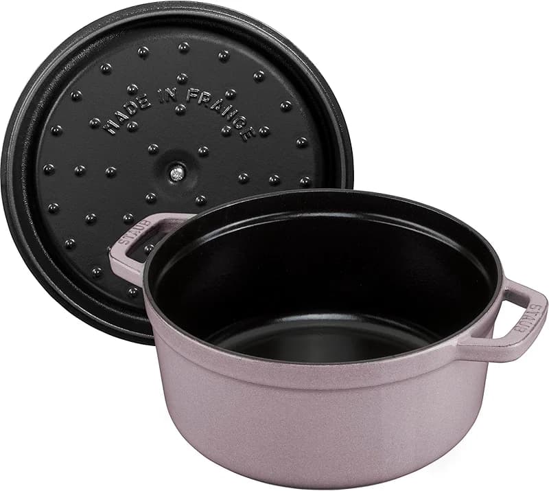 STAUB Cast Iron 4-qt Round Dutch Oven - Lilac — image 4