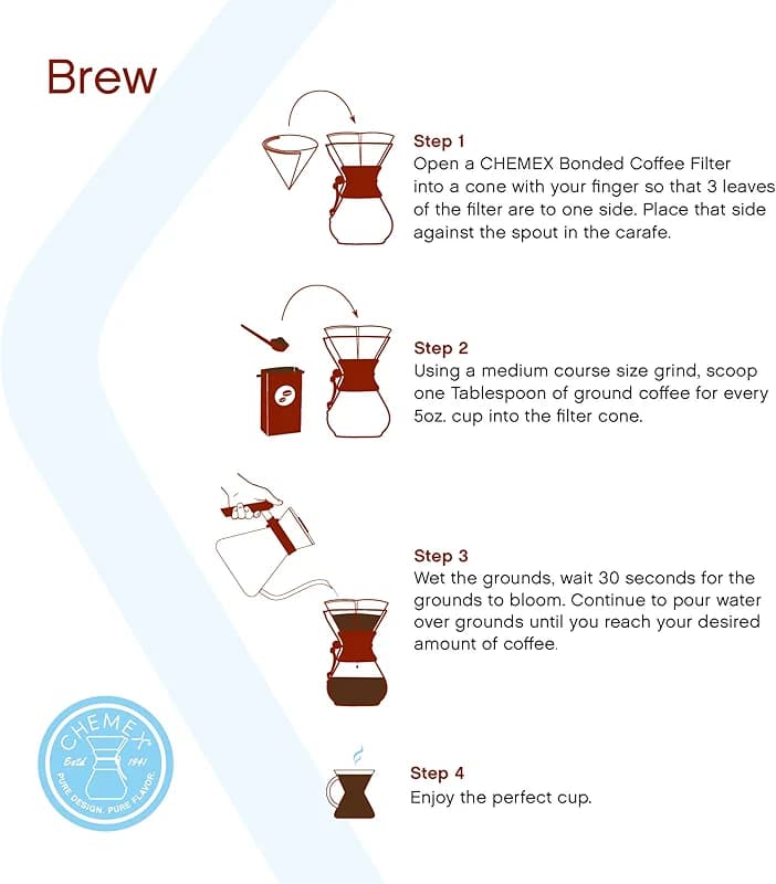 Chemex Pour-Over Glass Coffeemaker - Classic Series - 6-Cup - Exclusive