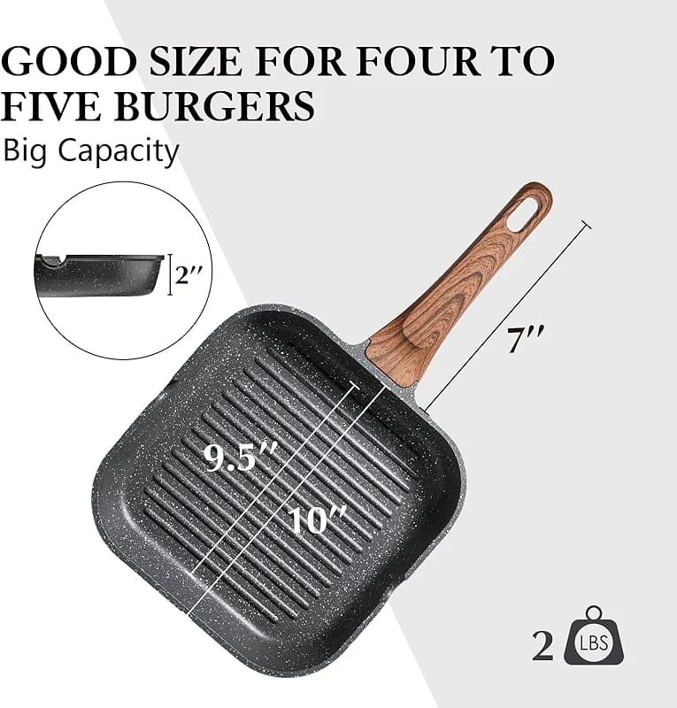SENSARTE Nonstick Grill Pan for Stove Tops