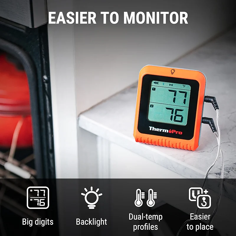 ThermoPro 650 ft Wireless Meat Thermometer Digital for Grilling and Smoking — image 4