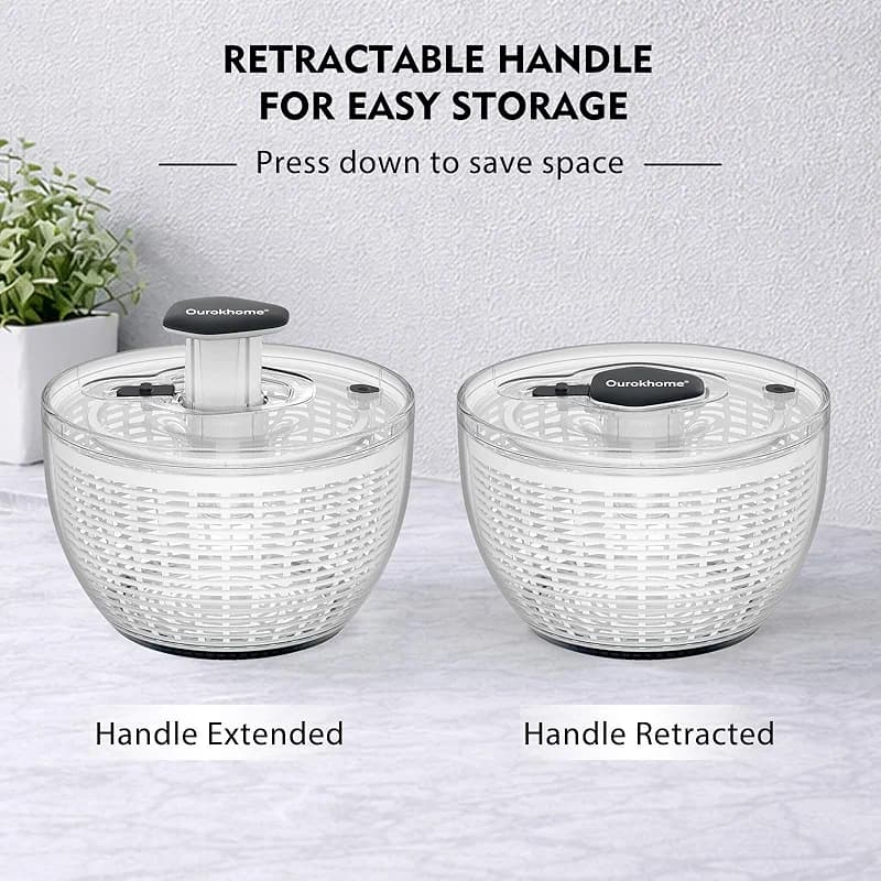 Ourokhome 6.3 QT Salad Spinner with Fully Removable Lid — image 2