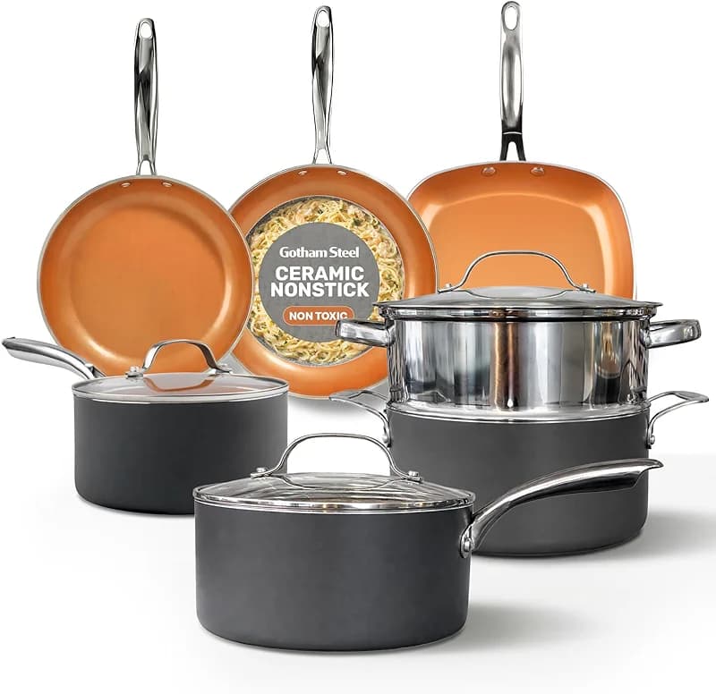 Gotham Steel 12 Pc Ceramic Cookware Set Nonstick — image 2
