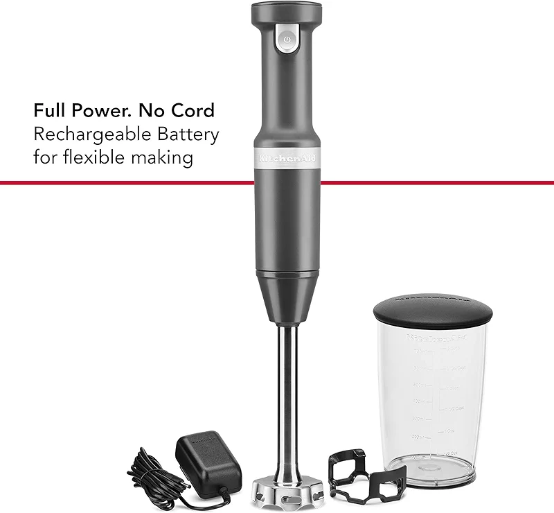 KitchenAid Cordless Variable Speed Hand Blender with Chopper and Whisk