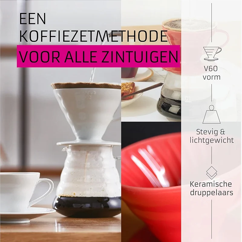 HARIO V60 Ceramic Coffee Dripper Pour Over Cone Coffee Maker Size 02 — image 3