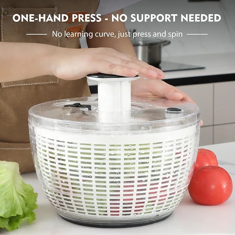Ourokhome 6.3 QT Salad Spinner with Fully Removable Lid — image 7
