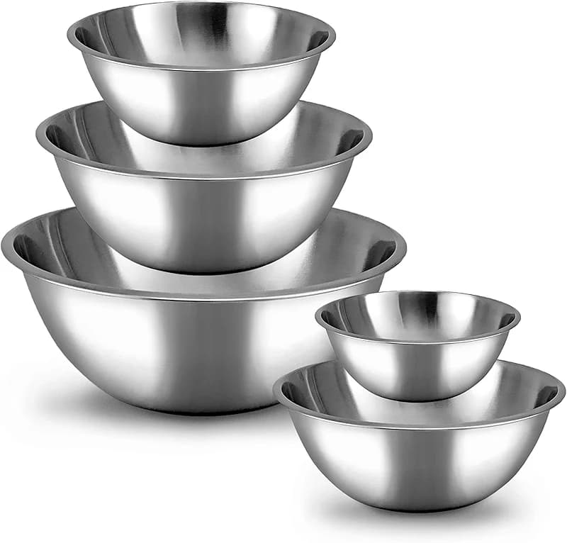 WHYSKO Meal Prep Stainless Steel Mixing Bowl (5-Piece Set) Home — image 1