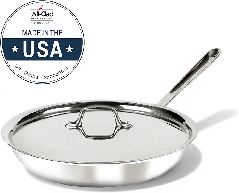 All-Clad D3® Stainless Steel 10 inch Frying Pan Covered- Made in the USA — image 3