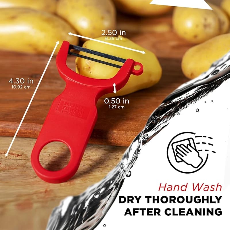 Kuhn Rikon Original Swiss Peeler 3-Pack Red/Green/Yellow — image 7