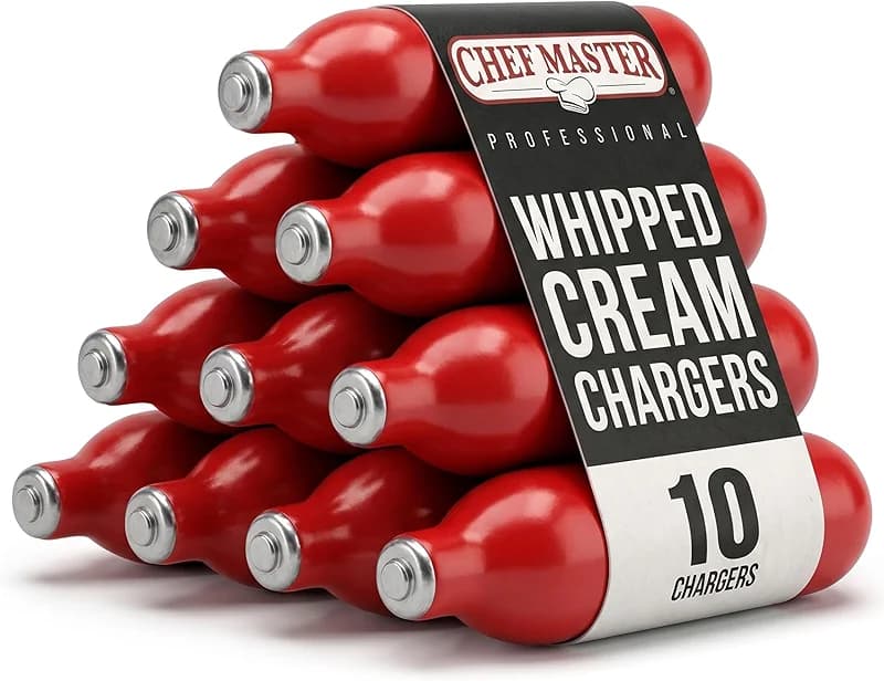 Chef Master Whipped Cream Charger (10-Pack) - N2O Cream Chargers for — image 8
