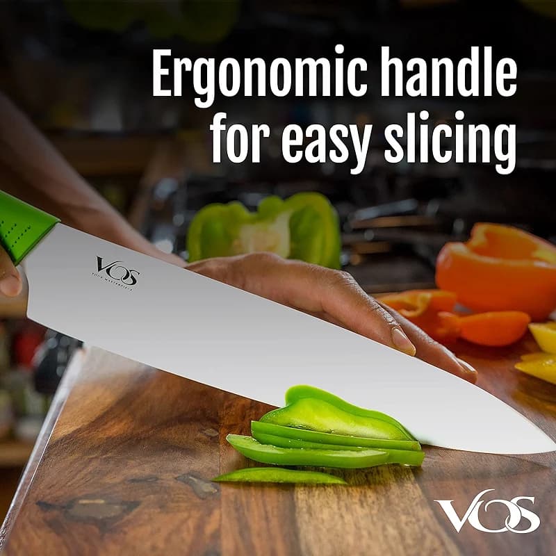 Vos Ceramic Chef Knife 8 Inch with Protective Cover – Zirconia Ceramic — image 5
