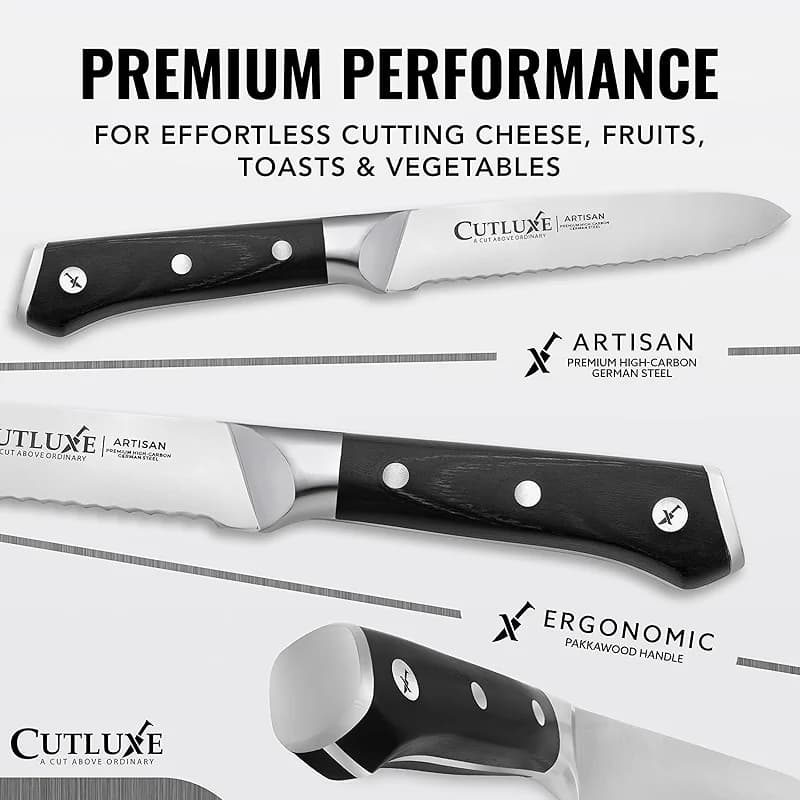 Cutluxe Serrated Kitchen Utility Knife - 5" Tomato Knife – Ultra Sharp — image 1