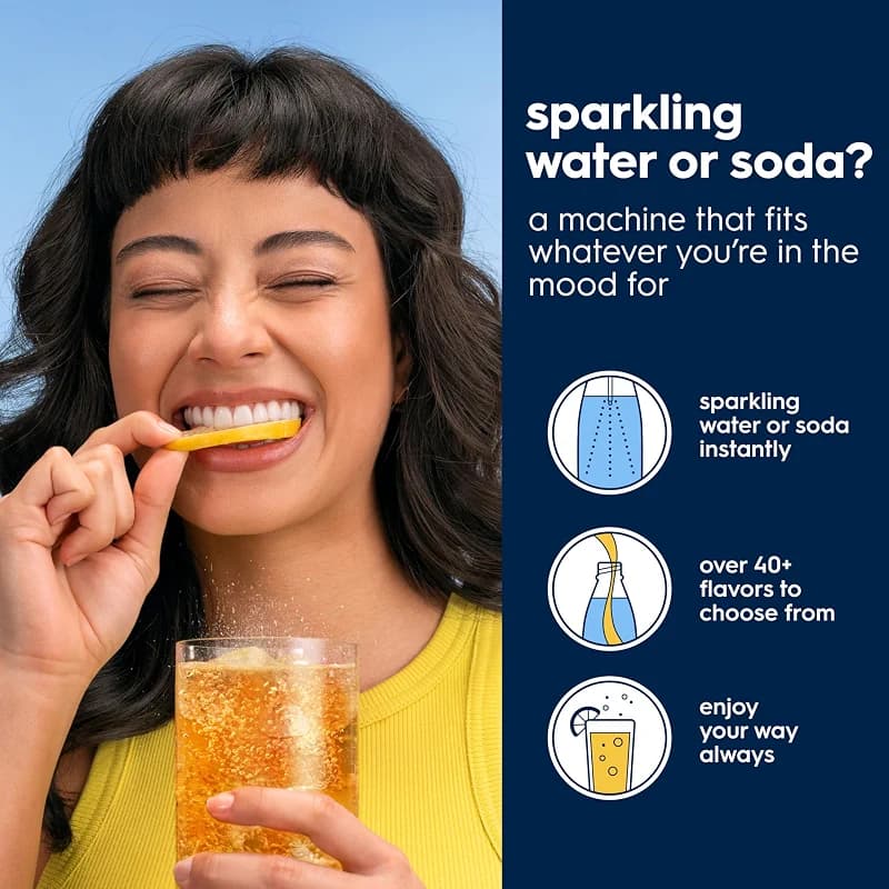 sodastream Terra Sparkling Water Maker Bundle in Black - includes 3-Pack: image 6