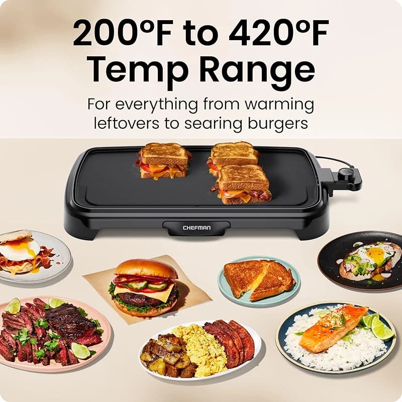Chefman XL Electric Griddle with Removable Temperature Control — image 1