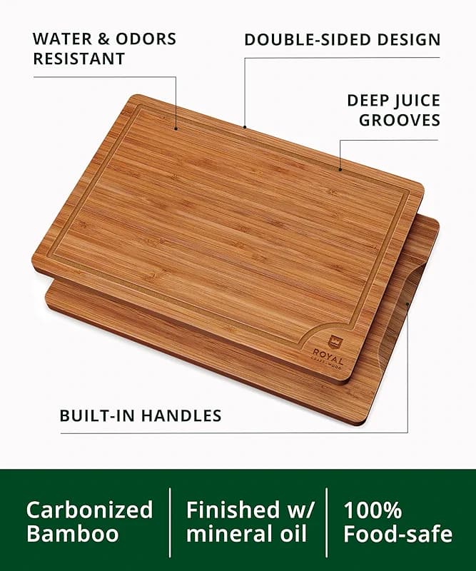 ROYAL CRAFT WOOD Wooden Cutting Boards for Kitchen Meal Prep & Serving — image 1