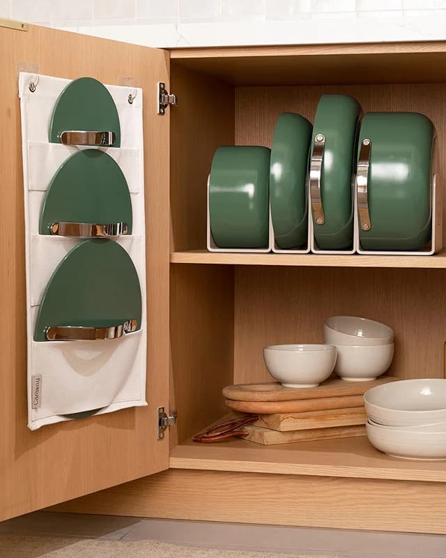 Caraway Non-stick Ceramic Cookware Set (12 Piece) Pots — image 6