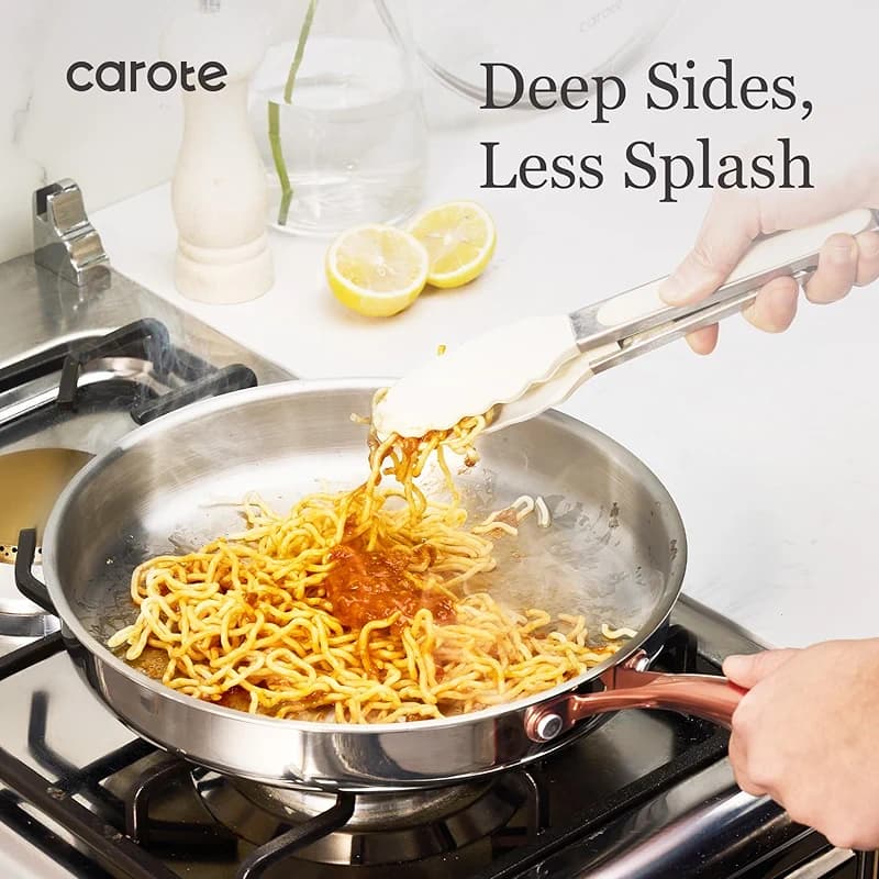 CAROTE 10" Tri-Ply Stainless Steel Frying Pan — image 6