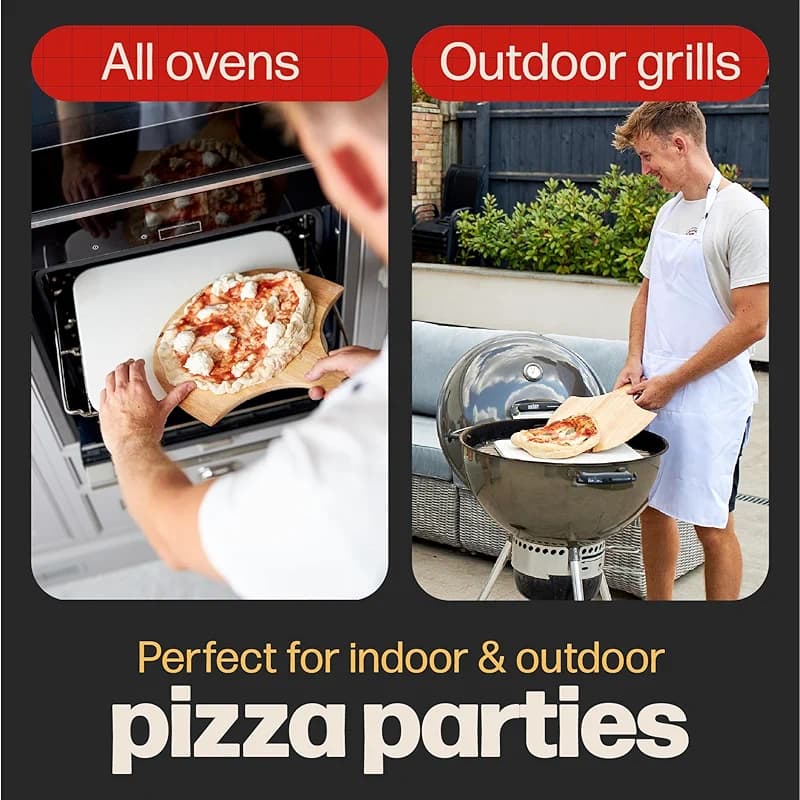 HANS GRILL PIZZA STONE | Rectangular Pizza Stone For Oven Baking & BBQ — image 7