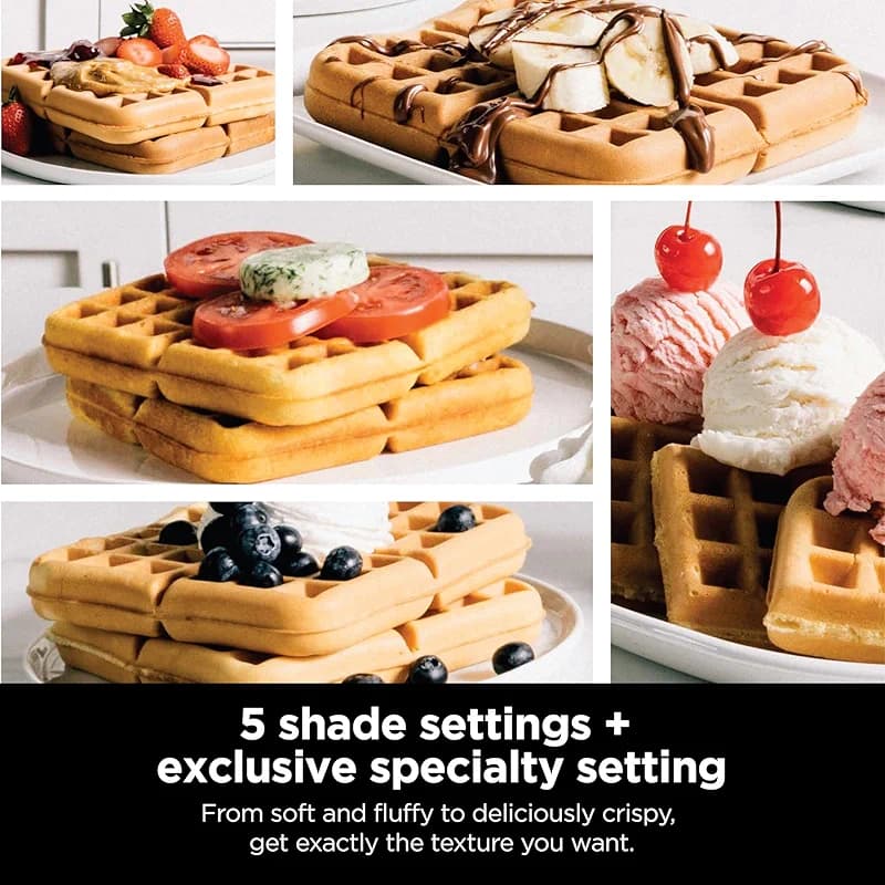 Ninja Belgian Waffle Maker Pro | Vertical Design | 5 Shade Settings with — image 5