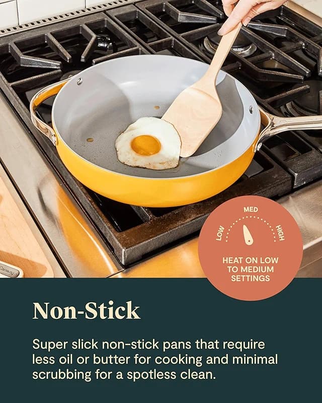 Caraway Non-stick Ceramic Cookware Set (12 Piece) Pots — image 7
