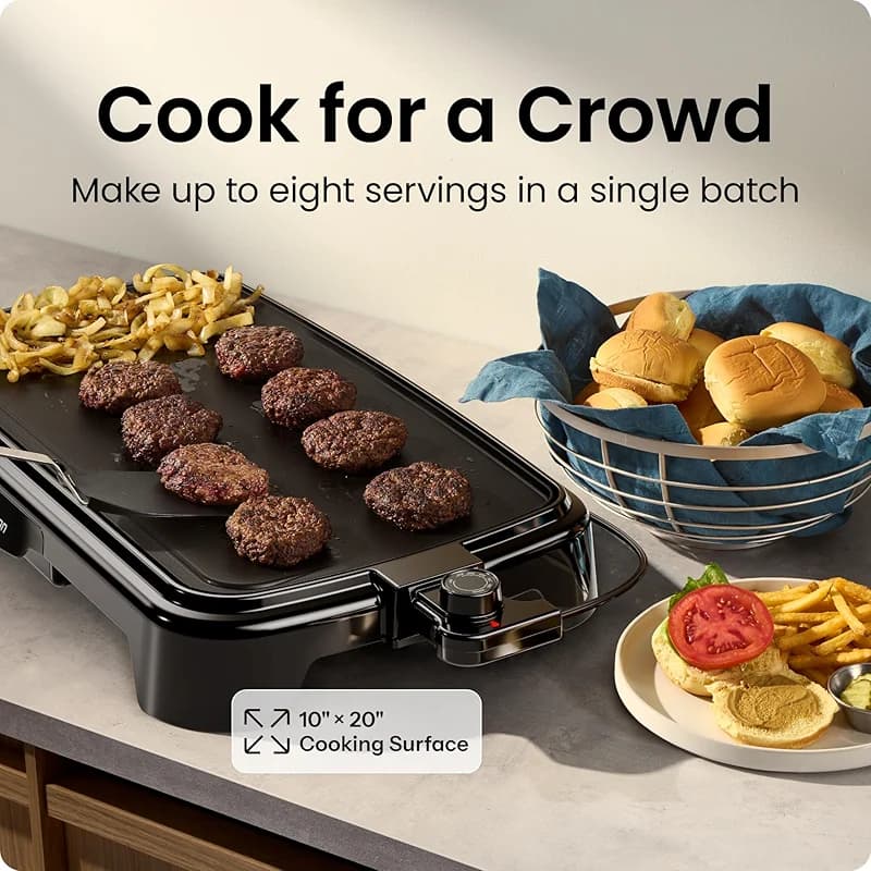 Chefman XL Electric Griddle with Removable Temperature Control — image 4