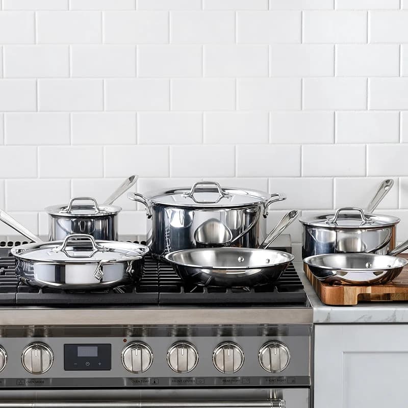 All-Clad D3® Stainless Steel 10 Piece Cookware Set- Made in USA- Includes — image 4
