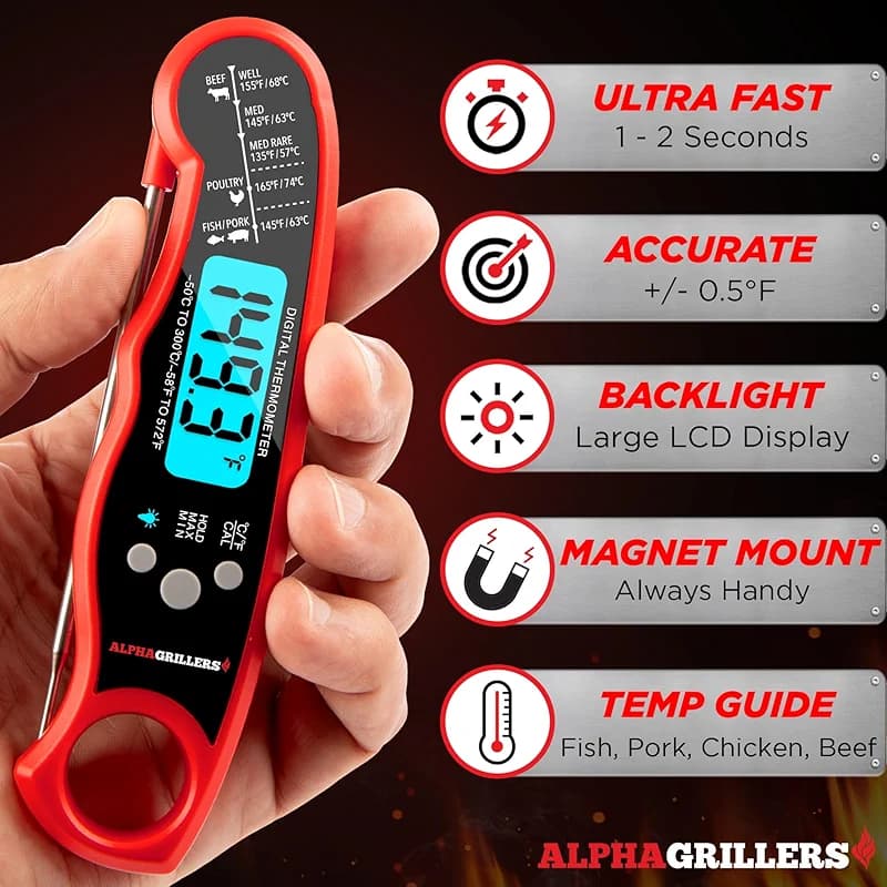 Alpha Grillers Meat Thermometer Digital – Instant Read Food Thermometer — image 6