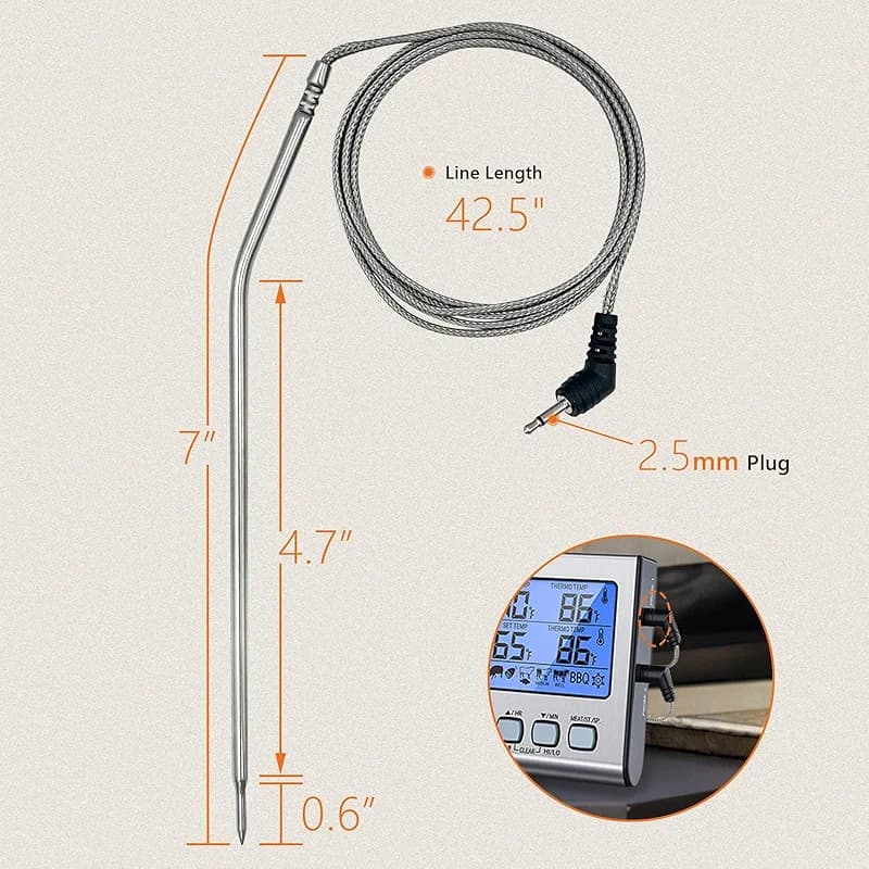 Meat Thermometer Probe Replacement for Thermopro Thermometers TP04 — image 2