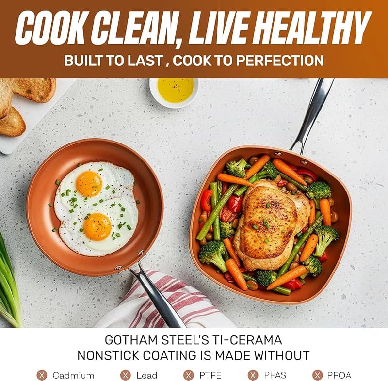 Gotham Steel 12 Pc Ceramic Cookware Set Nonstick — image 4