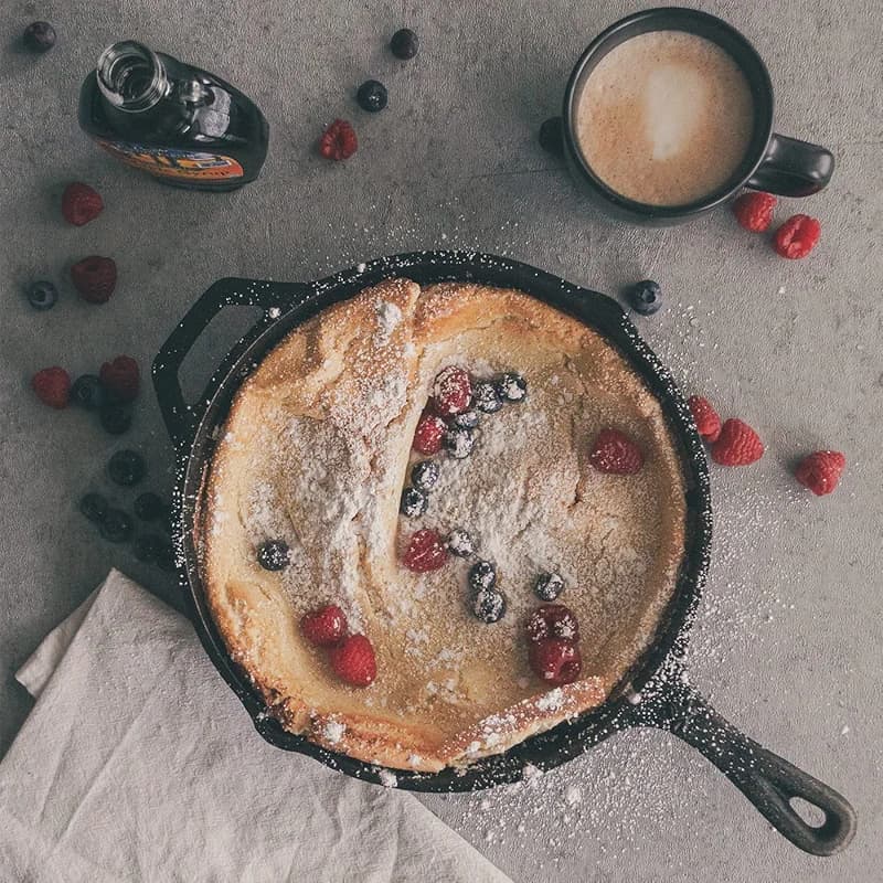 10-1/4 Inch Round Medium Pre-Seasoned Cast Iron Skillet — image 5