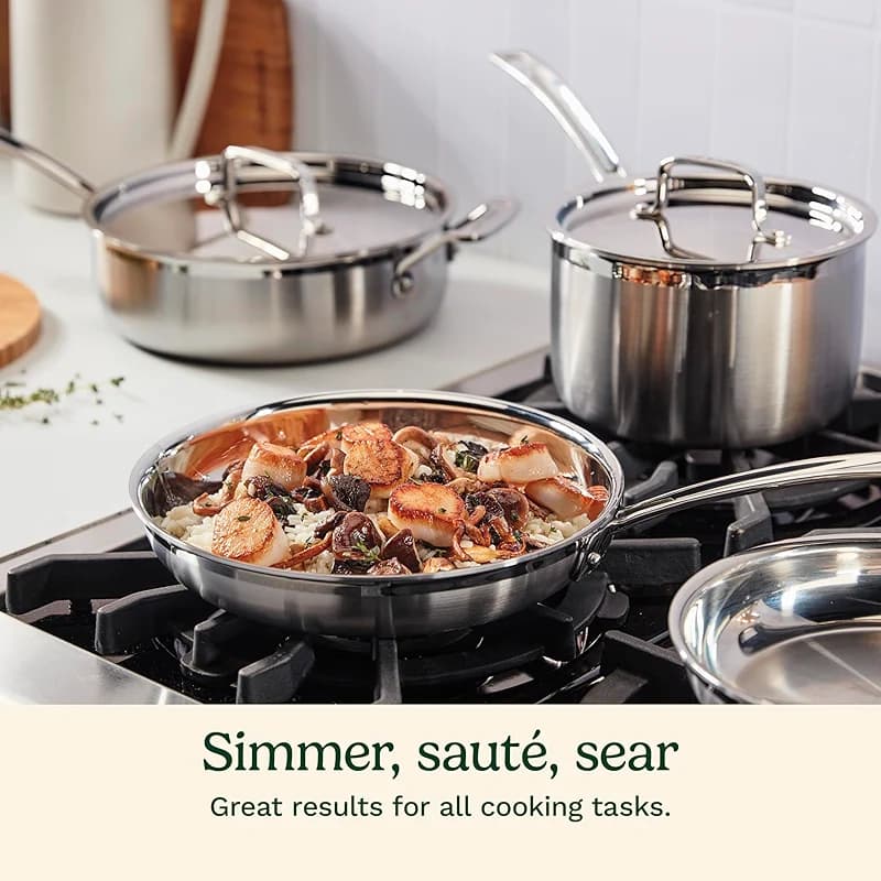 Cuisinart 12-Piece MultiClad Pro Triple Ply Stainless Stainless Steel Pots — image 3