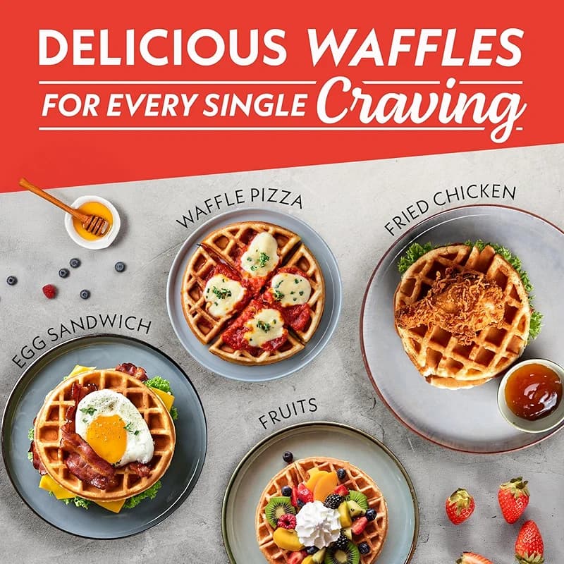 Gourmia Belgian Waffle Maker – Compact Design with Upright Storage — image 6