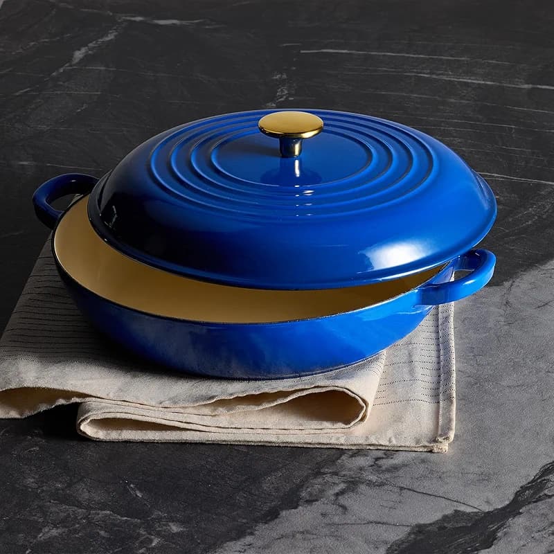 CAROTE 3.4QT Enameled Cast Iron Braiser Pan — image 5