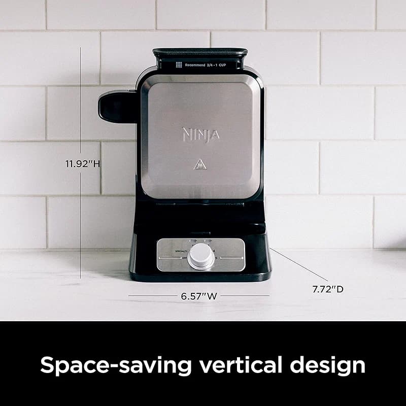 Ninja Belgian Waffle Maker Pro | Vertical Design | 5 Shade Settings with — image 4