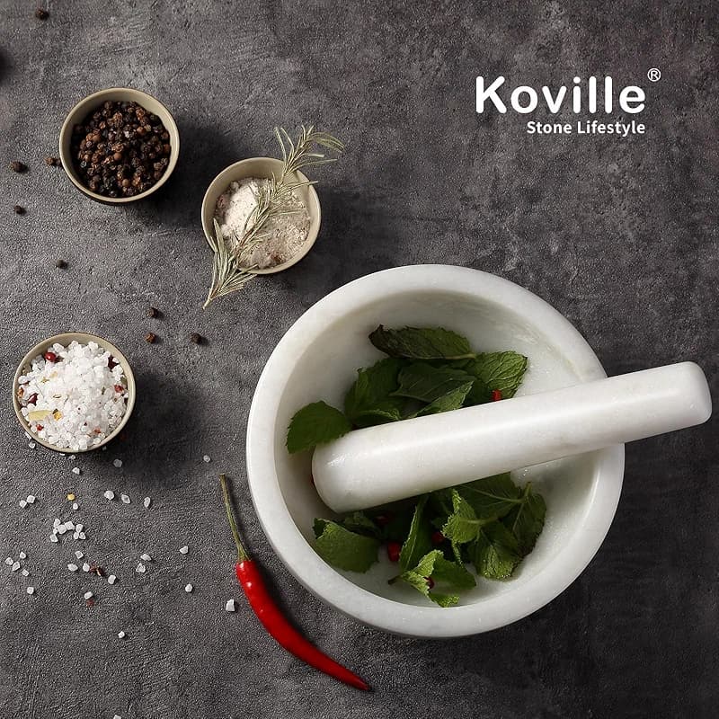 Koville Marble Mortar and Pestle Set — image 8