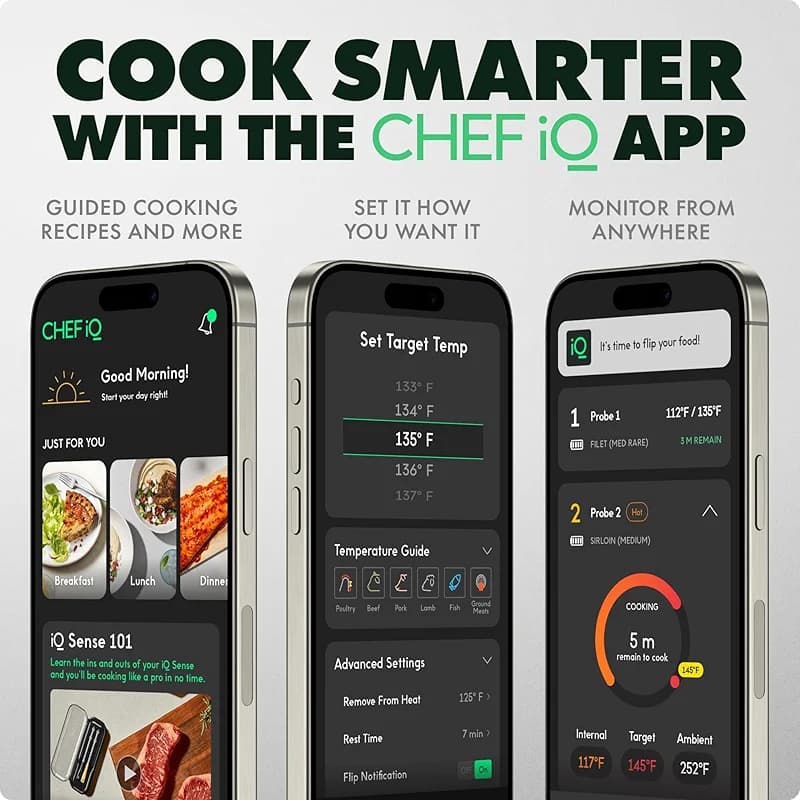 CHEF iQ Sense | Smart Wireless Meat Thermometer | 2 Ultra-Thin Probes | — image 1