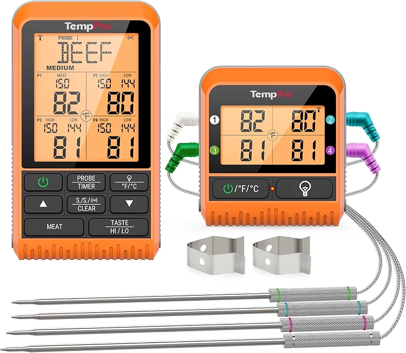 TempPro TP829 1000ft Wireless Meat Thermometer Digital for Grilling and — image 1