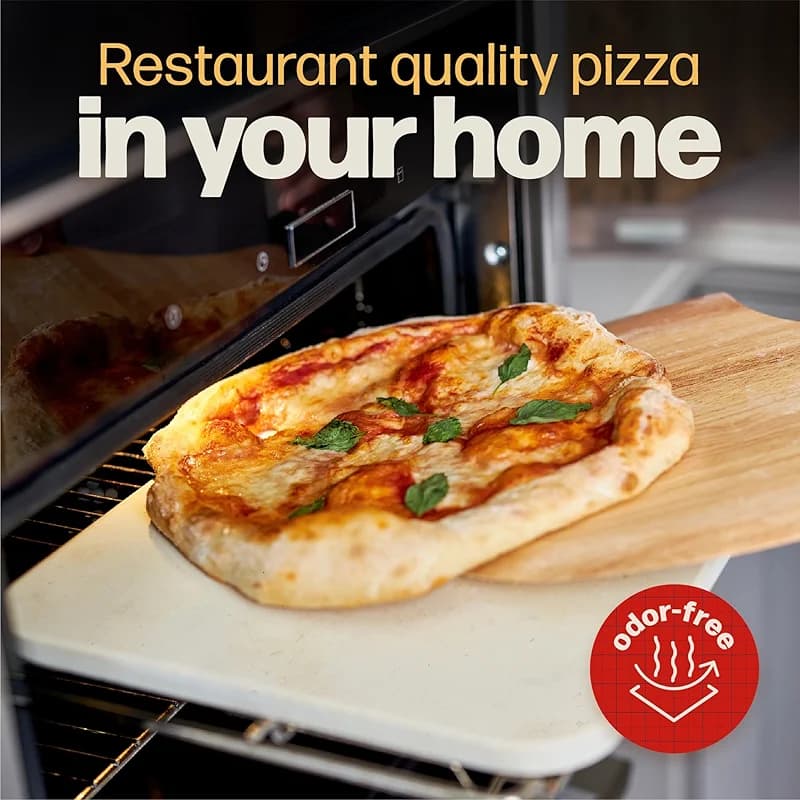 HANS GRILL PIZZA STONE | Rectangular Pizza Stone For Oven Baking & BBQ — image 6