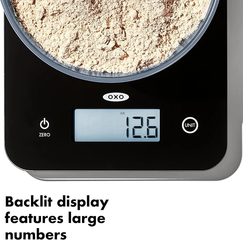 OXO Good Grips 11lb/5kg Everyday Glass Food Scale — image 4