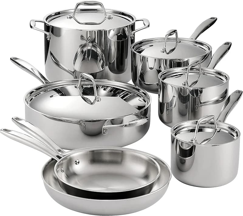 Tramontina Signature Tri-Ply Clad Stainless Steel 12-Piece Cookware Set — image 1