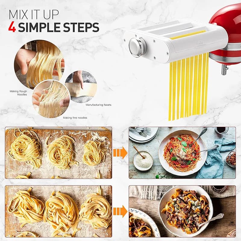 Antree Pasta Maker Attachment 3 in 1 Set for KitchenAid Stand Mixers — image 3