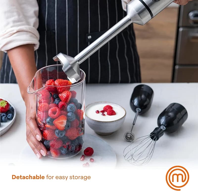 MasterChef Immersion Blender Handheld with Electric Whisk & Milk Frother — image 7