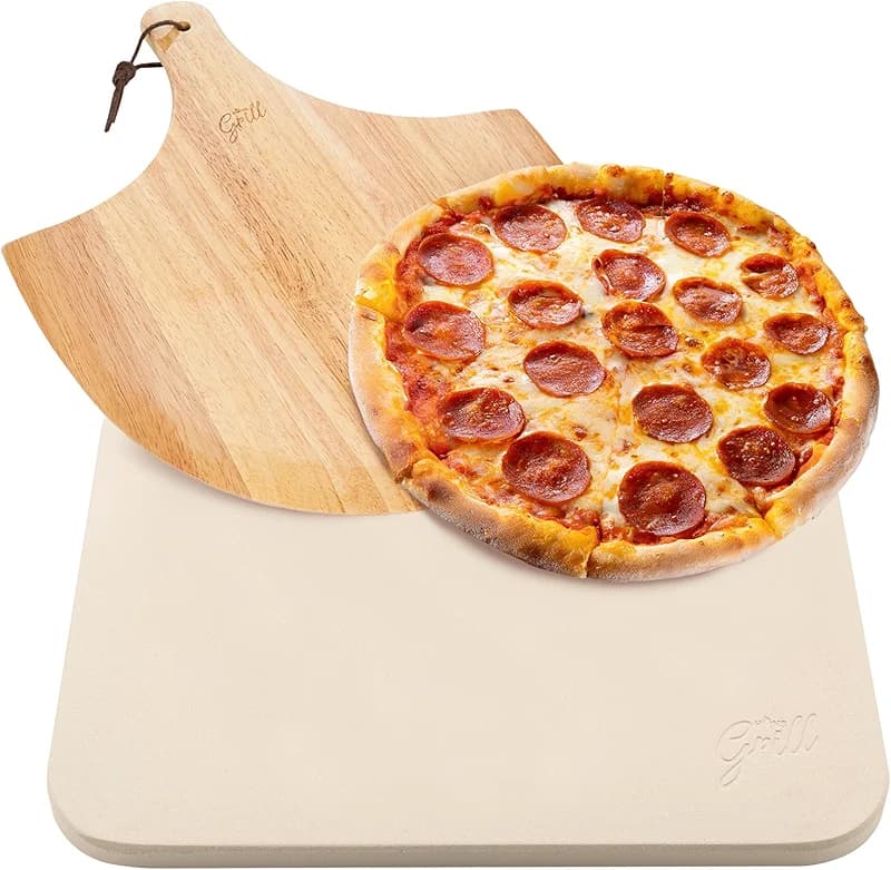 HANS GRILL PIZZA STONE | Rectangular Pizza Stone For Oven Baking & BBQ — image 1