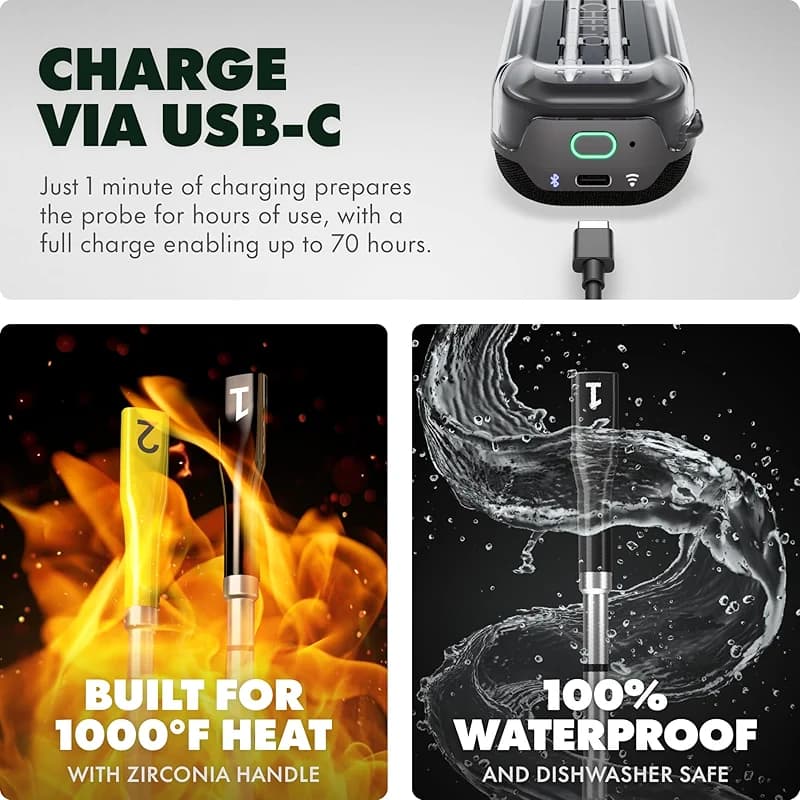 CHEF iQ Sense | Smart Wireless Meat Thermometer | 2 Ultra-Thin Probes | — image 3