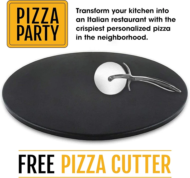 Heritage 15" Ceramic Pizza Stone Set - Non-Stick