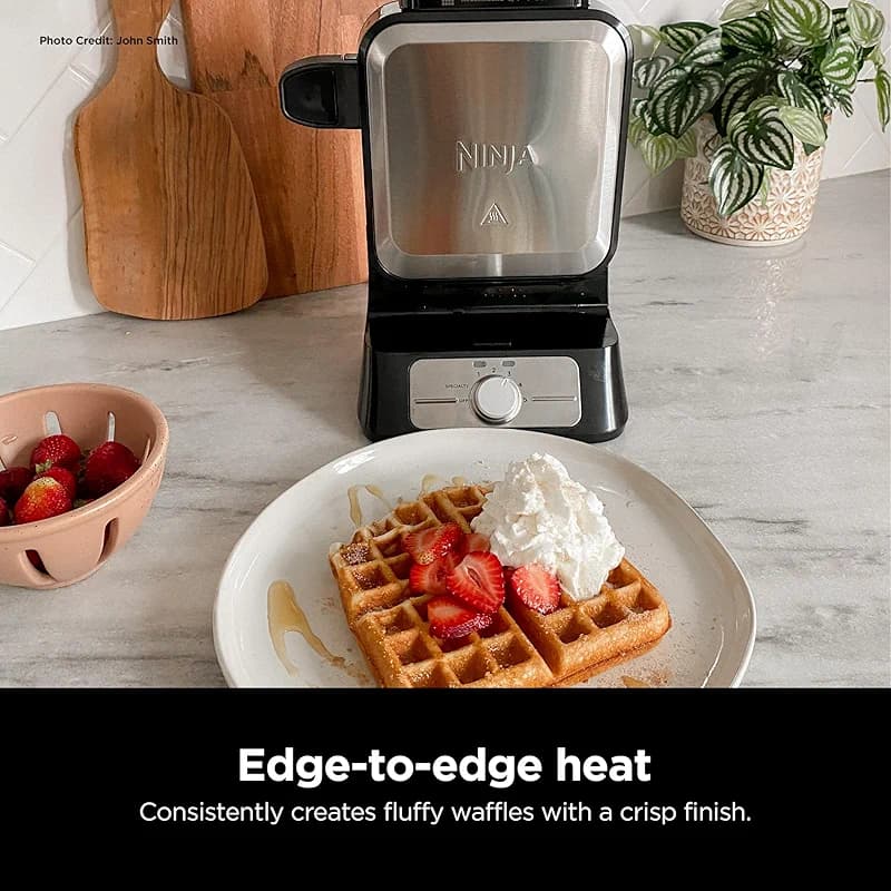 Ninja Belgian Waffle Maker Pro | Vertical Design | 5 Shade Settings with — image 7