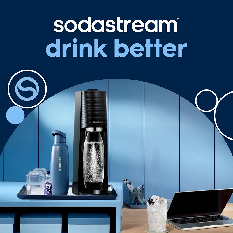sodastream Terra Sparkling Water Maker Bundle in Black - includes 3-Pack: image 5
