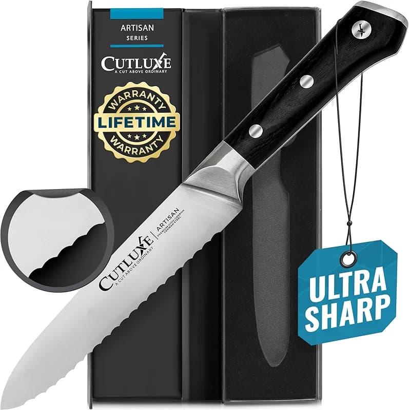 Cutluxe Serrated Kitchen Utility Knife - 5" Tomato Knife – Ultra Sharp — image 4